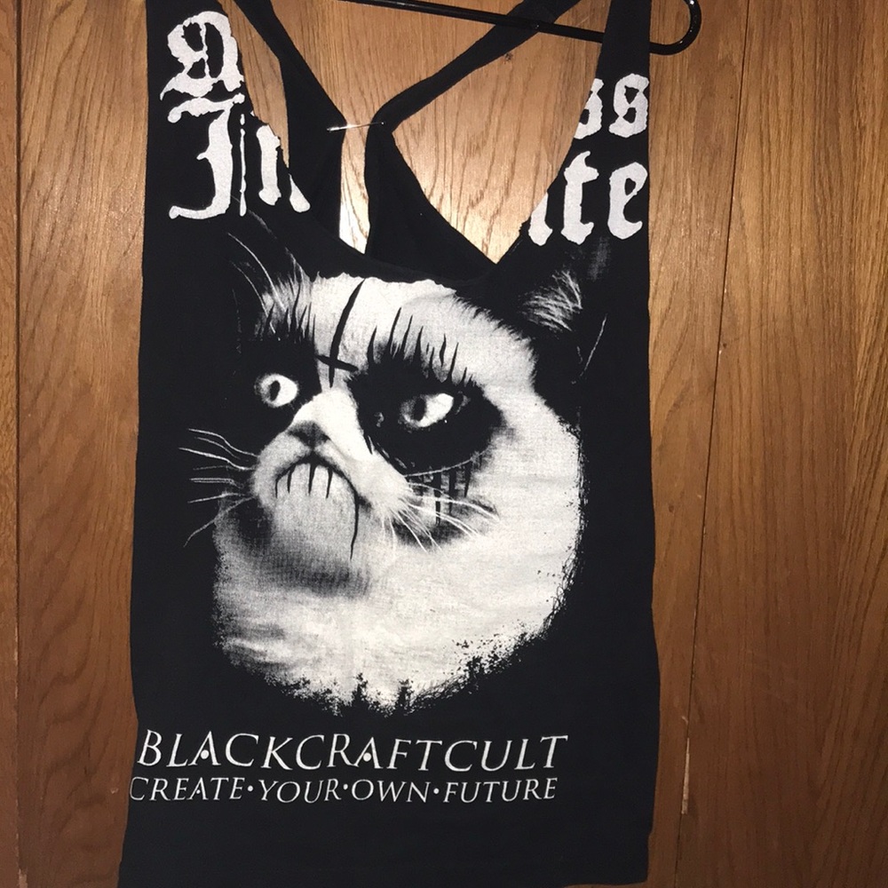 Custom Cut Blackcraft Grumpy Cat Tee - Small